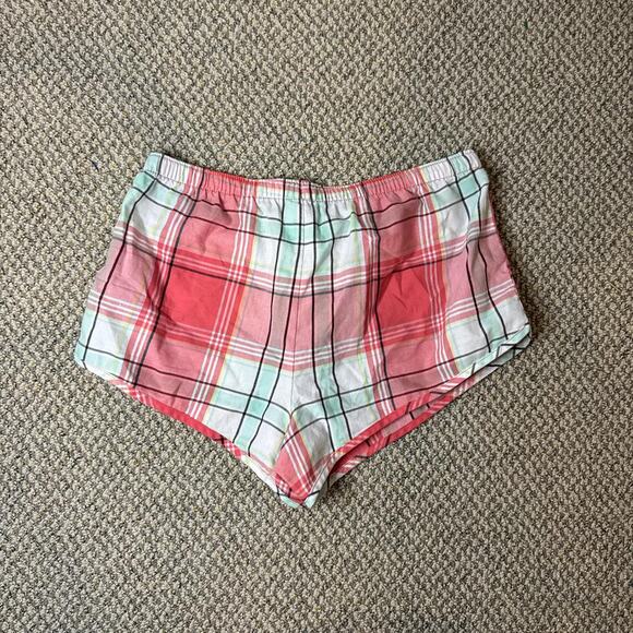 Cute vintage y2k-style low rise plaid mini/ micro shorts - Picture 4 of 4